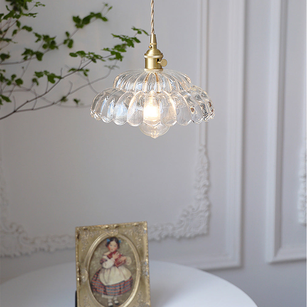 Classic Transparent Glass Drop Pendant Light