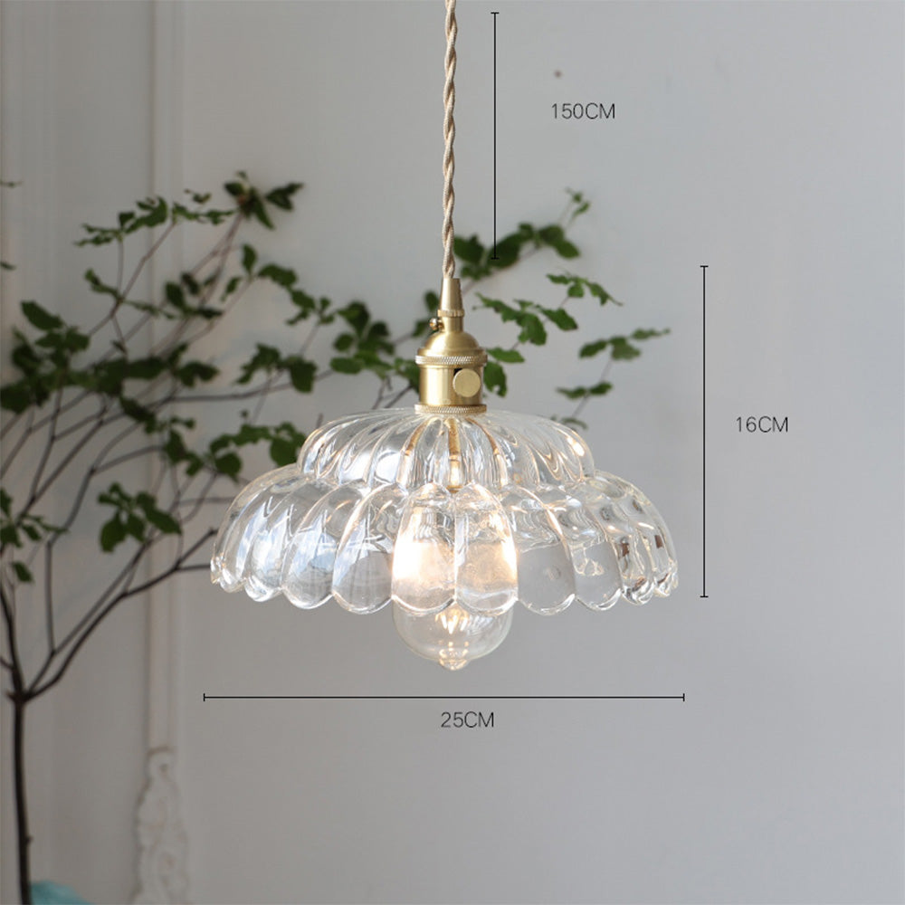 Classic Transparent Glass Drop Pendant Light