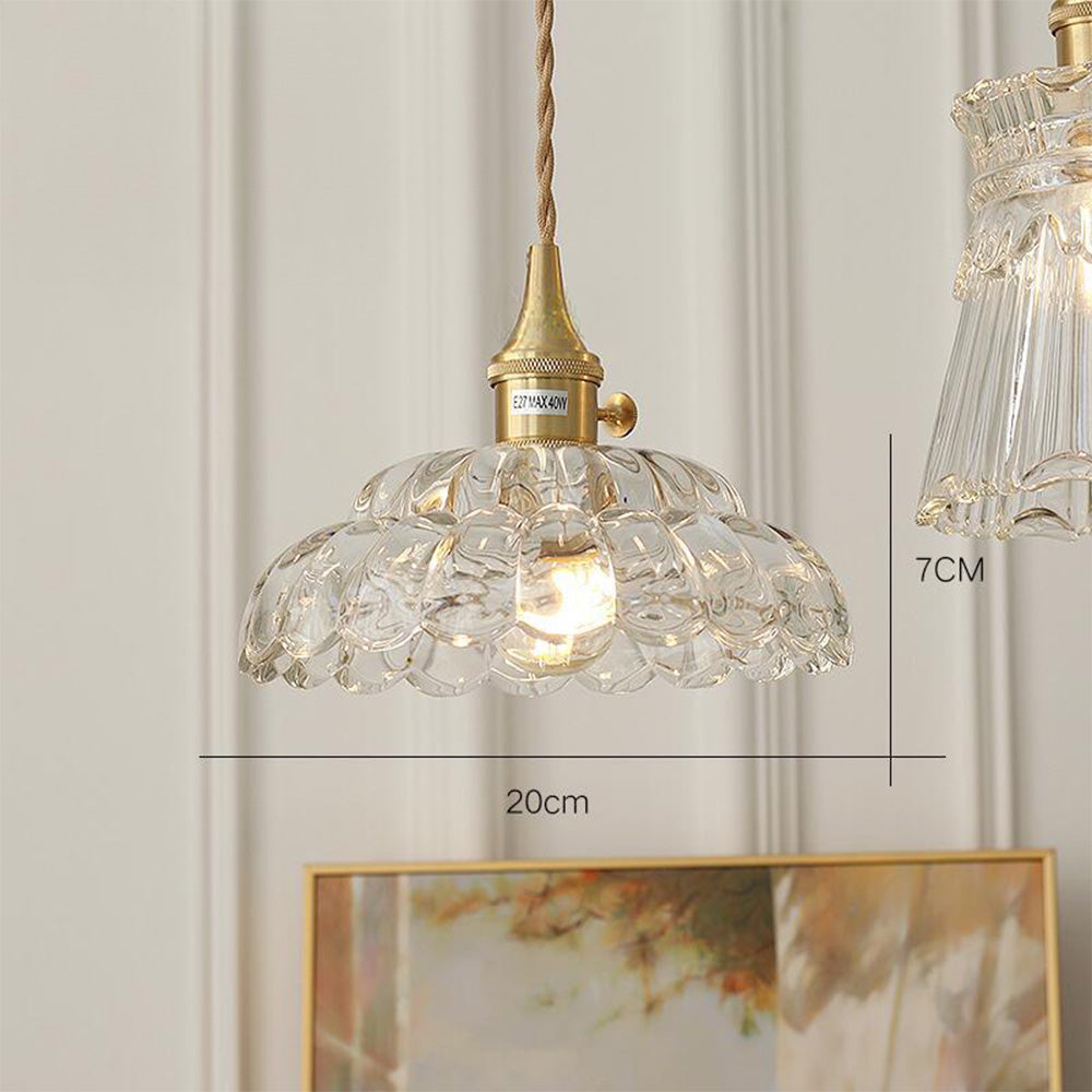 Classic Transparent Glass Drop Pendant Light