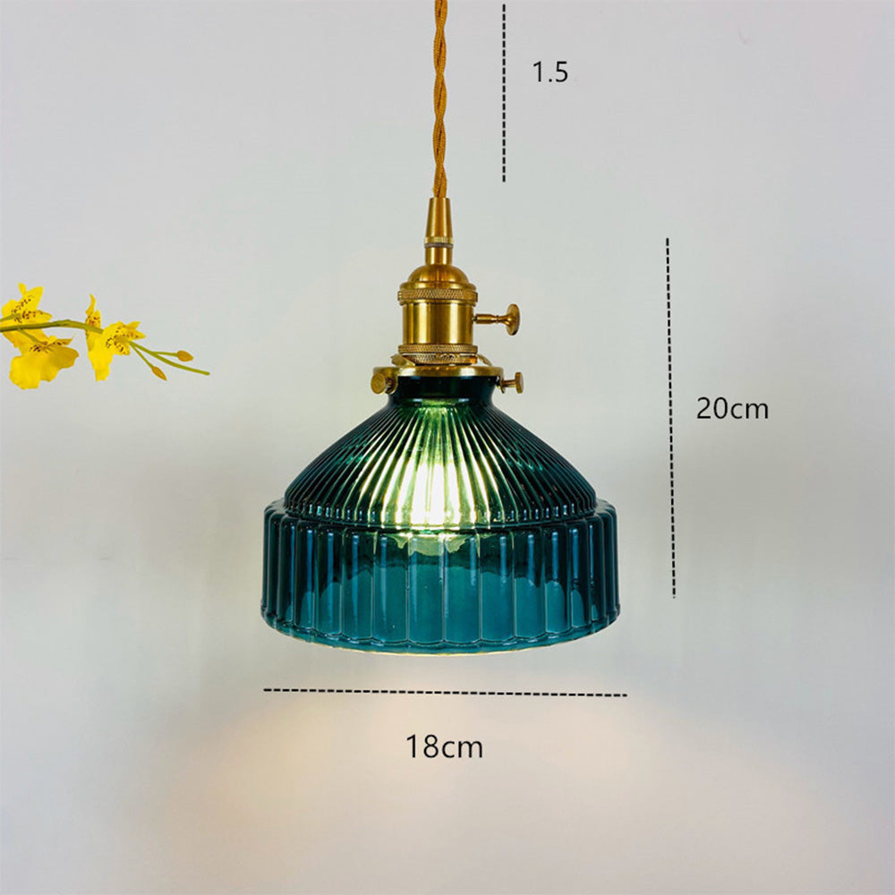 Classic Round Glass Drop Pendant Light