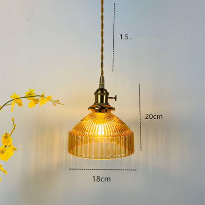 Classic Round Glass Drop Pendant Light