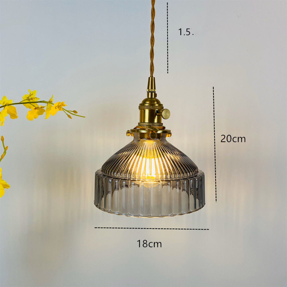 Classic Round Glass Drop Pendant Light