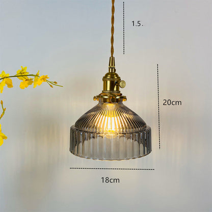 Classic Round Glass Drop Pendant Light