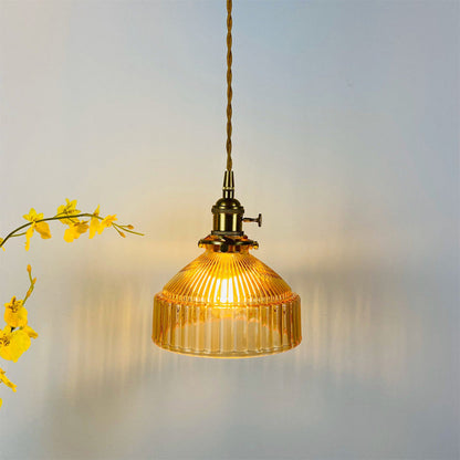 Classic Round Glass Drop Pendant Light