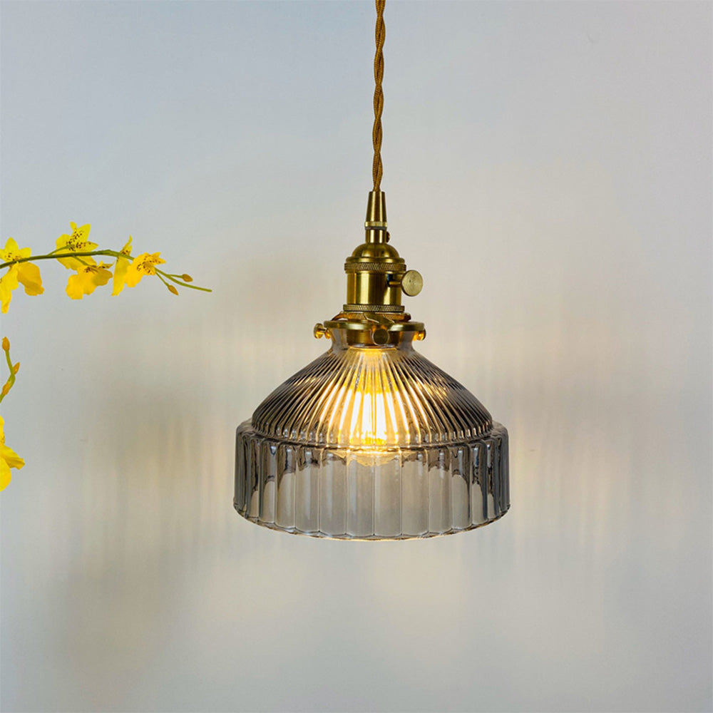 Classic Round Glass Drop Pendant Light