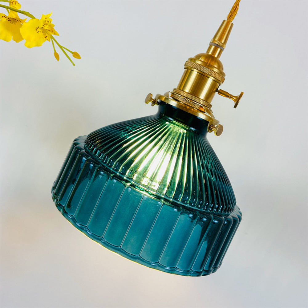 Classic Round Glass Drop Pendant Light