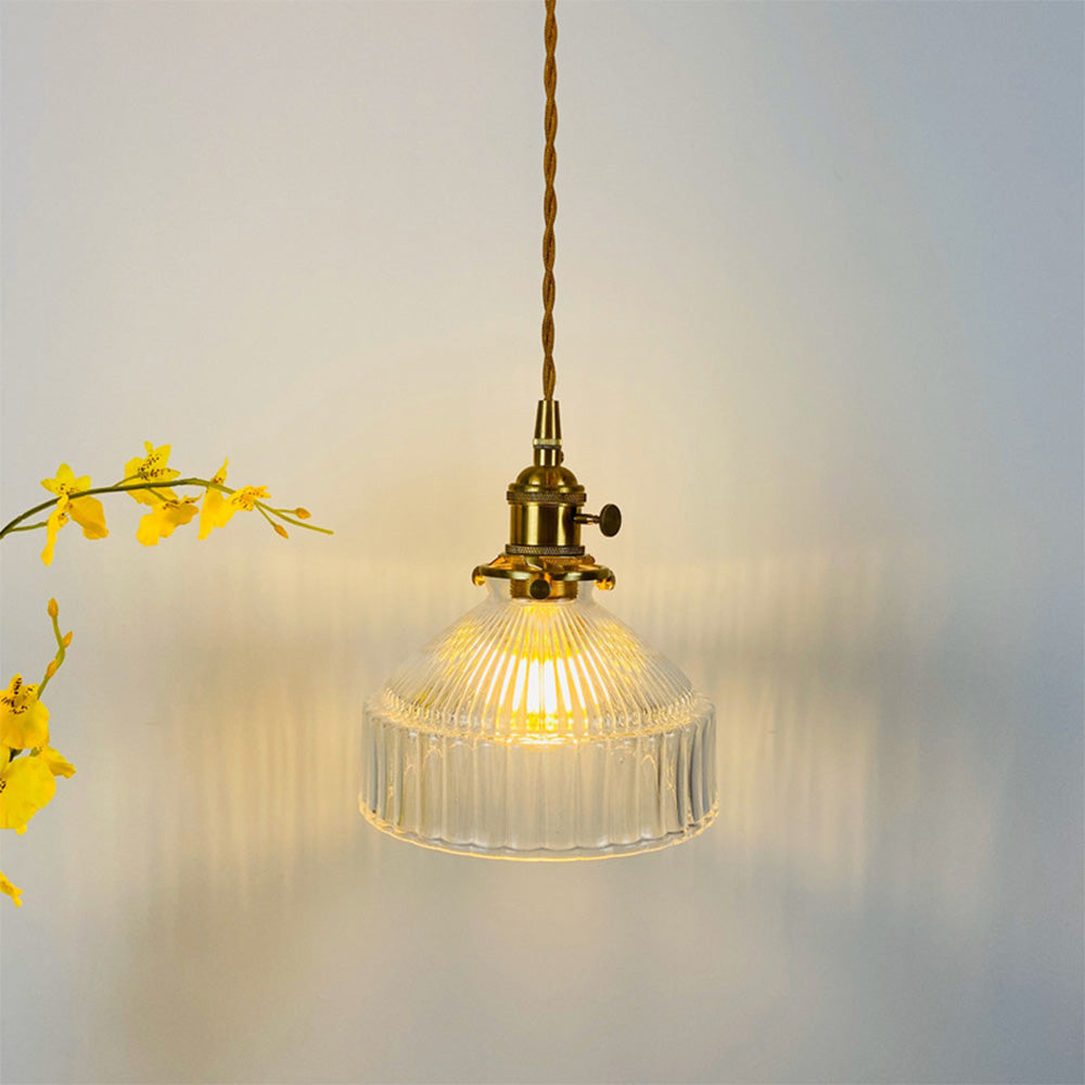 Classic Round Glass Drop Pendant Light
