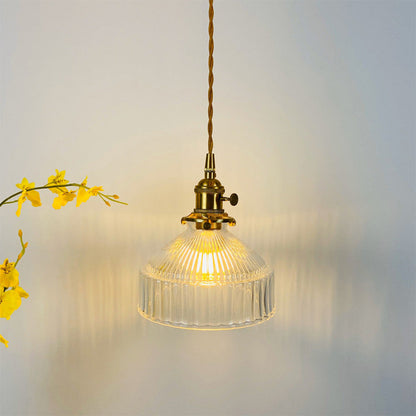 Classic Round Glass Drop Pendant Light