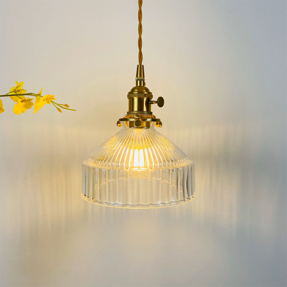 Classic Round Glass Drop Pendant Light