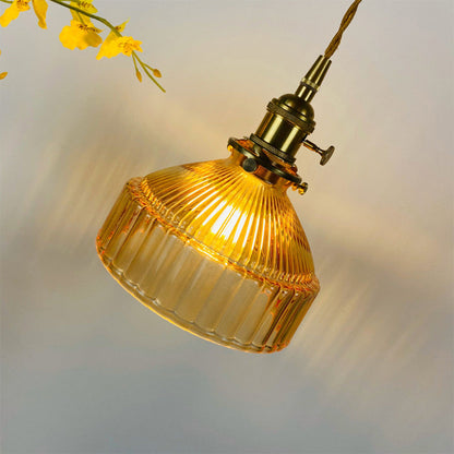 Classic Round Glass Drop Pendant Light