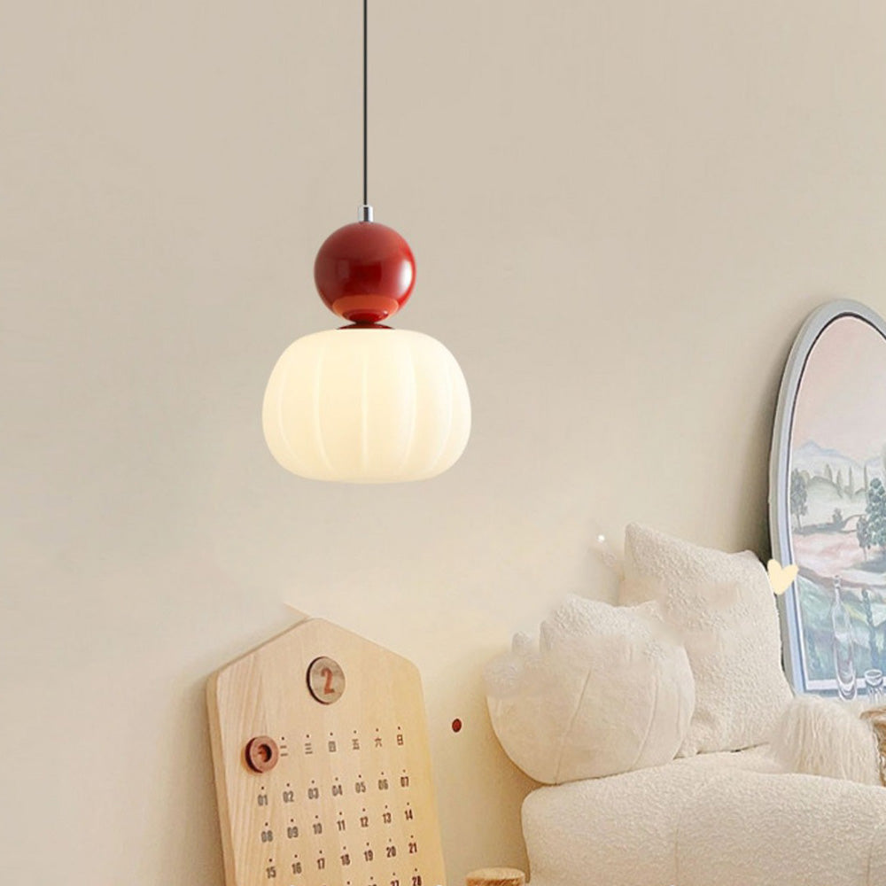 Small Orange Glass Pendant Light - Cofik