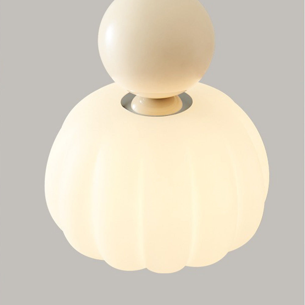 Small Orange Glass Pendant Light
