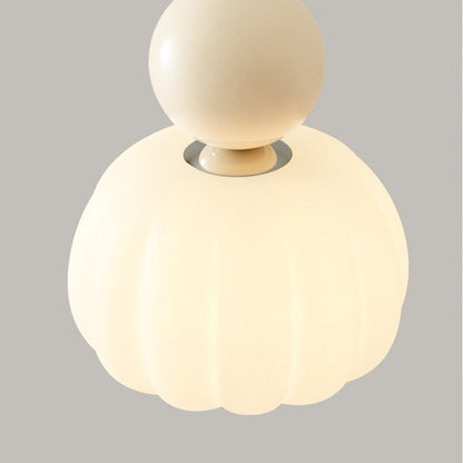 Small Orange Glass Pendant Light