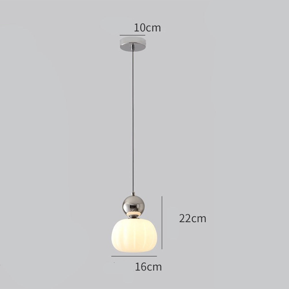 Small Orange Glass Pendant Light