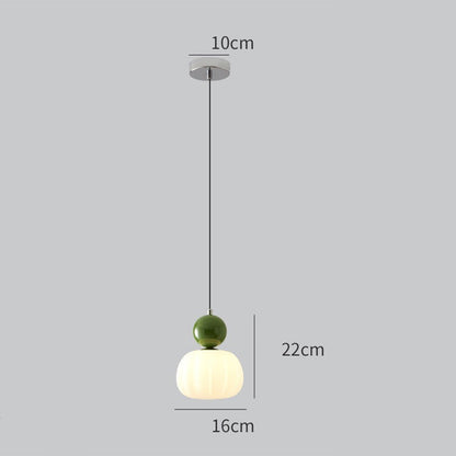 Small Orange Glass Pendant Light