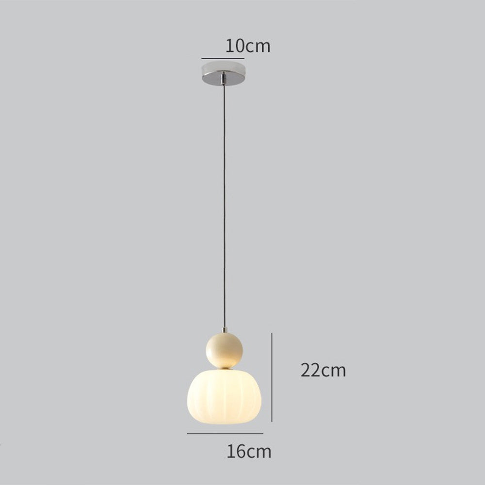 Small Orange Glass Pendant Light