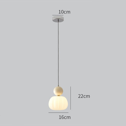 Small Orange Glass Pendant Light