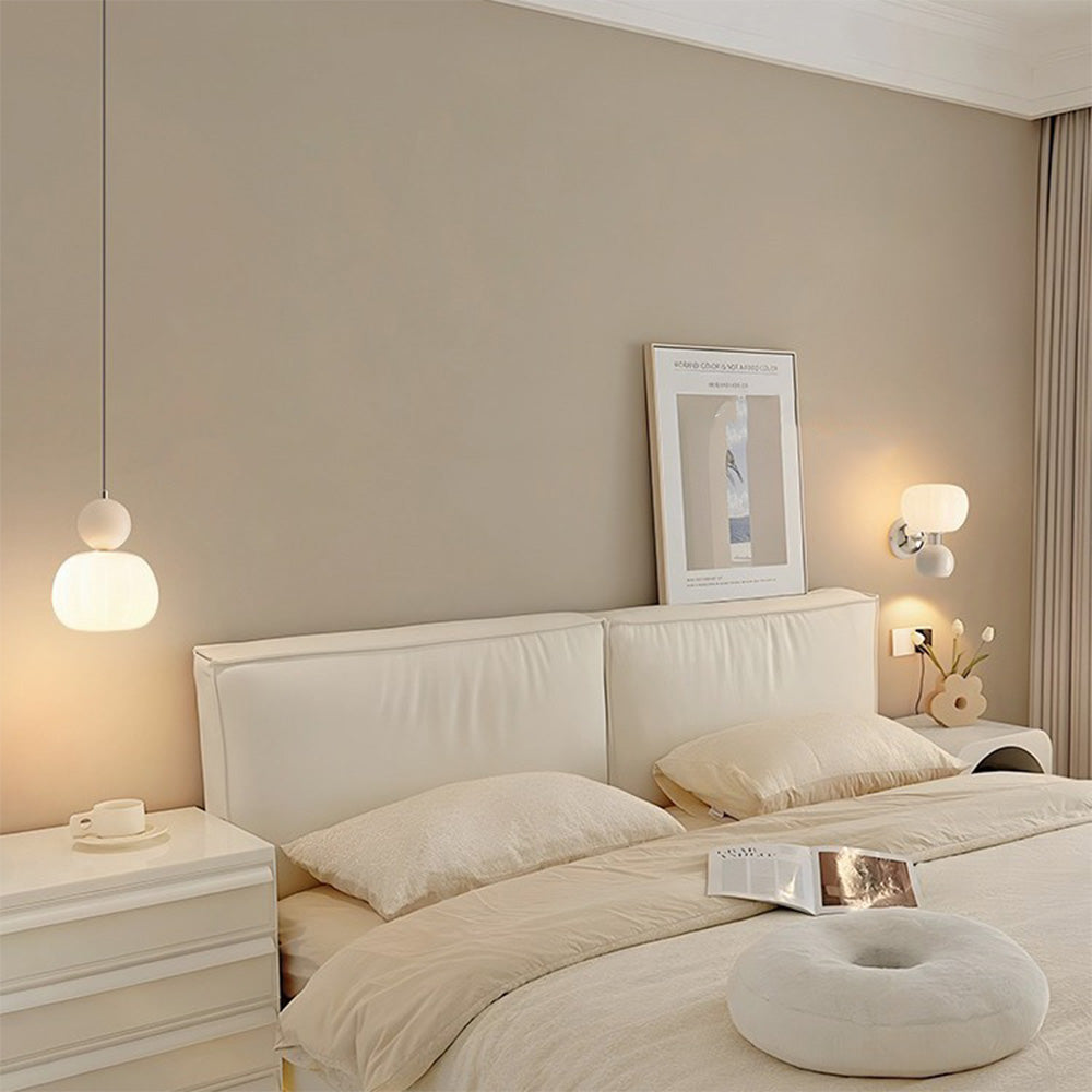 Small Orange Glass Pendant Light