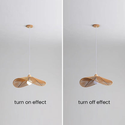 Simple Rustic Woven Pendant Lamp