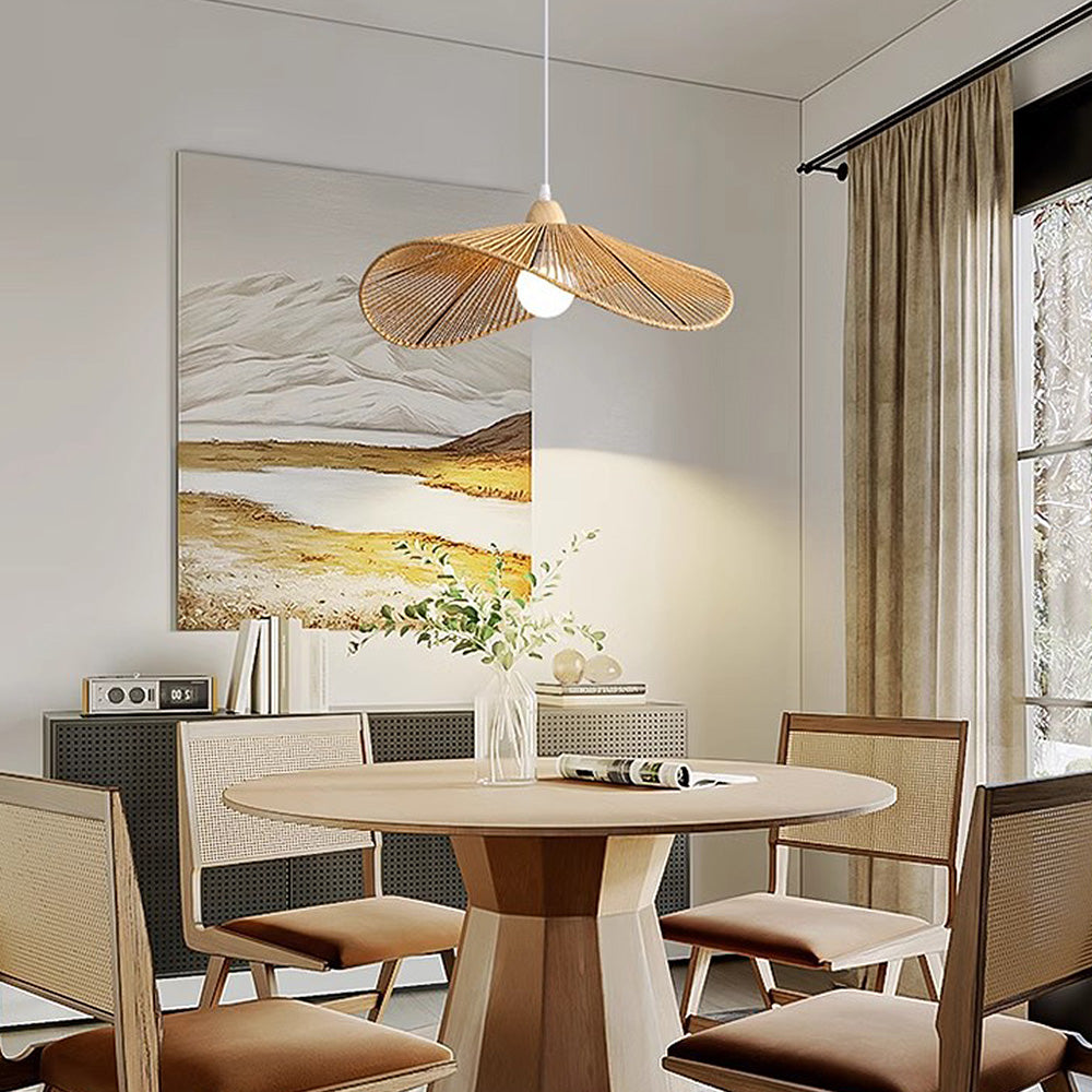 Simple Rustic Woven Pendant Lamp