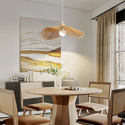 Simple Rustic Woven Pendant Lamp