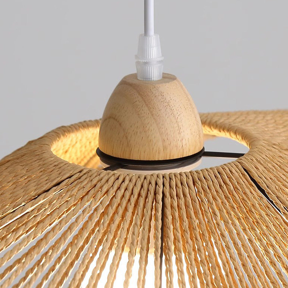 Simple Rustic Woven Pendant Lamp