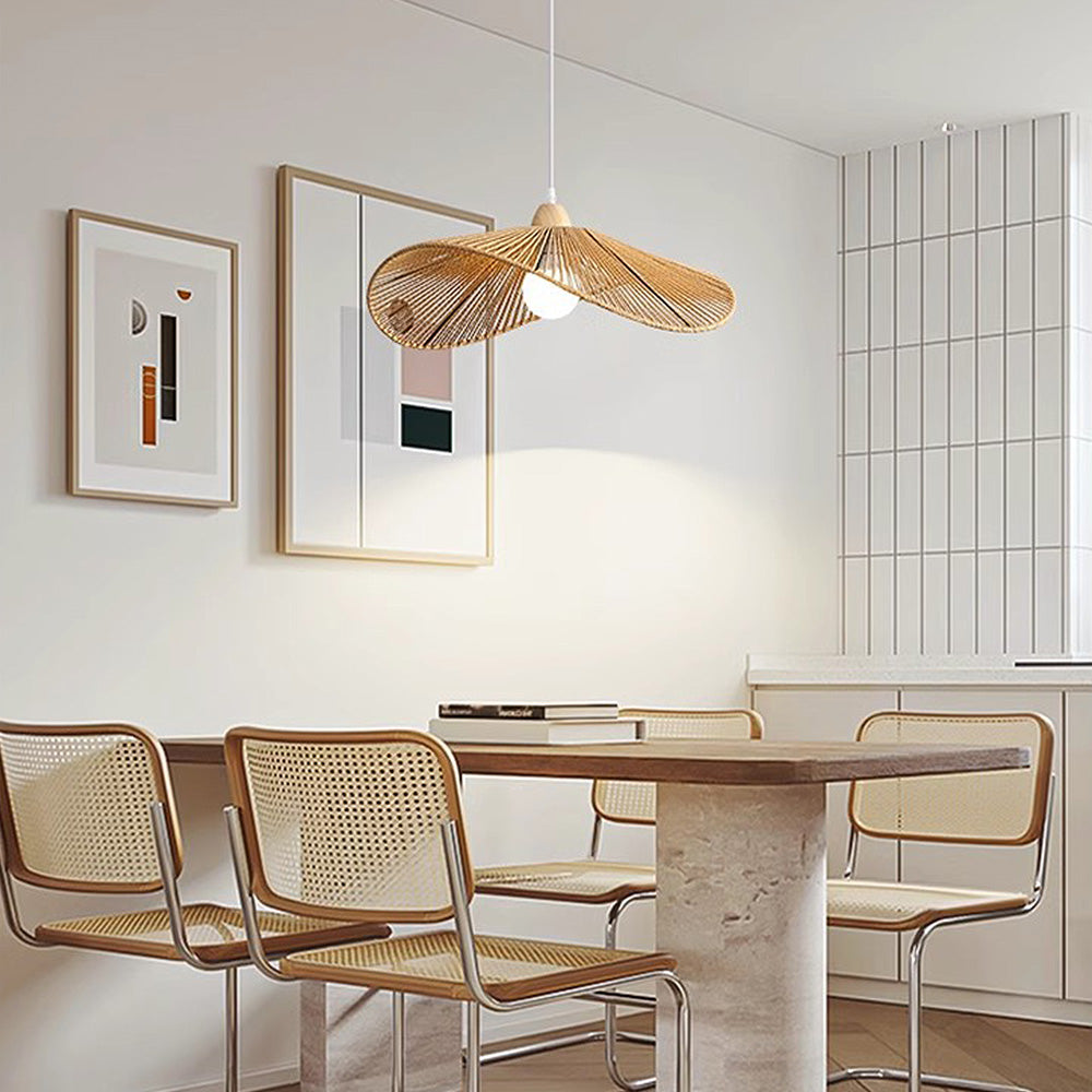 Simple Rustic Woven Pendant Lamp