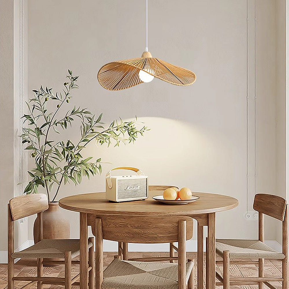 Simple Rustic Woven Pendant Lamp