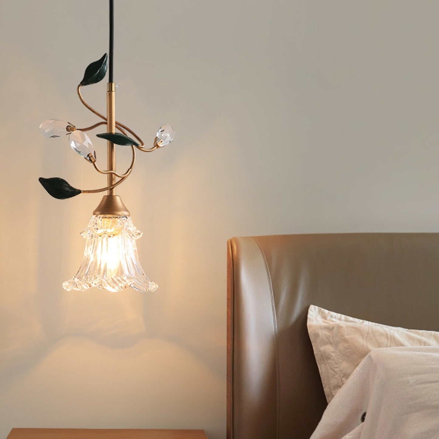 Rustic Floral Hanging Lamp