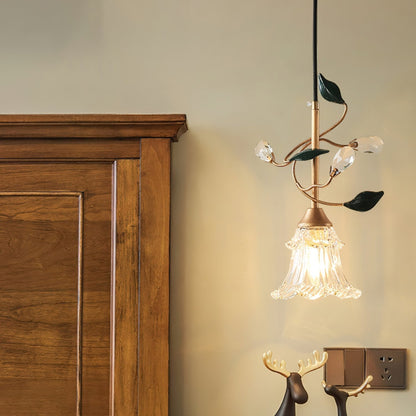 Rustic Floral Hanging Lamp