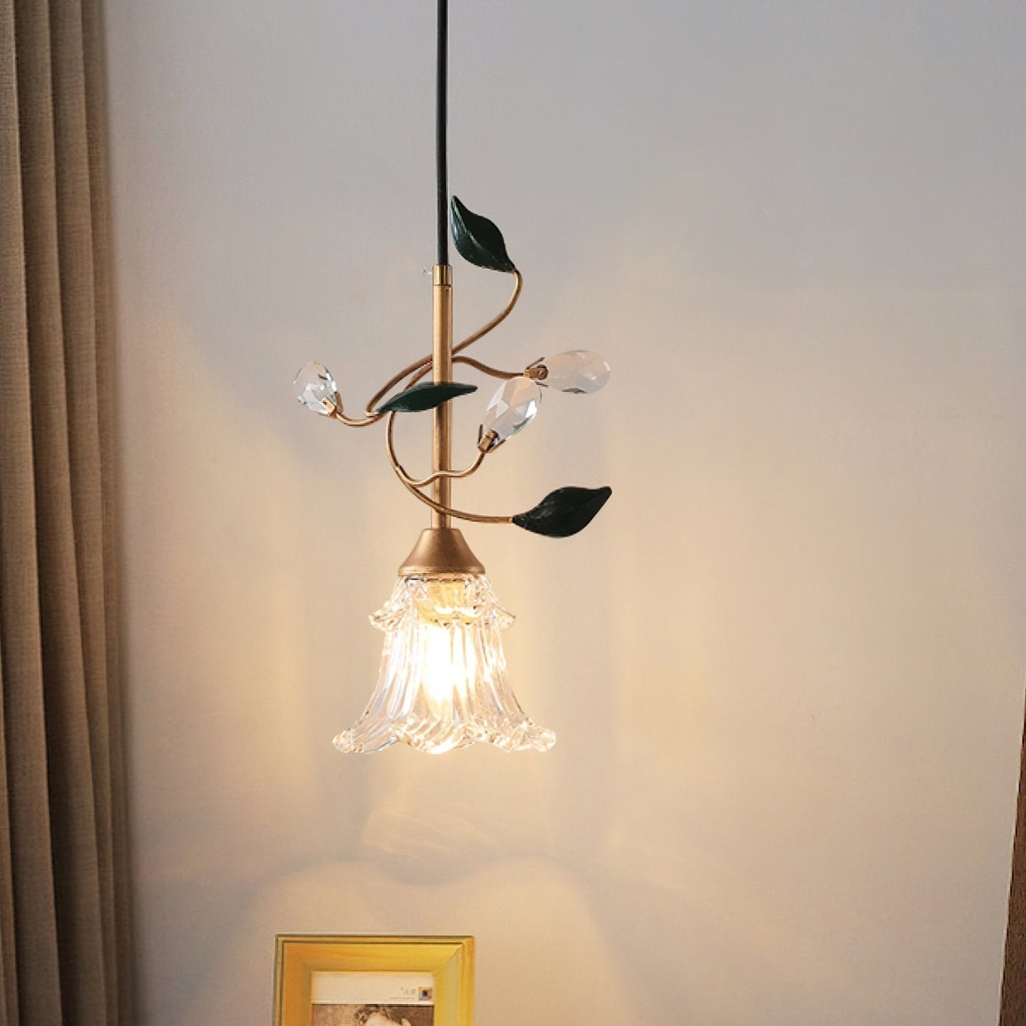 Rustic Floral Hanging Lamp