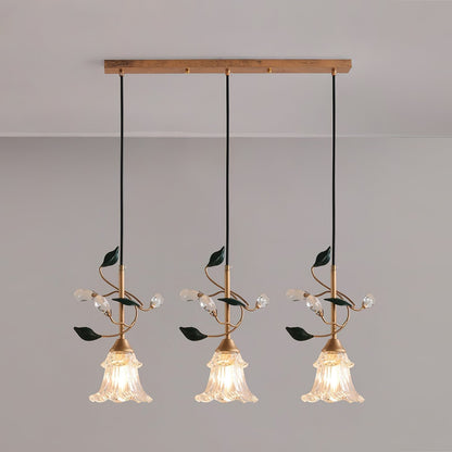 Rustic Floral Hanging Lamp