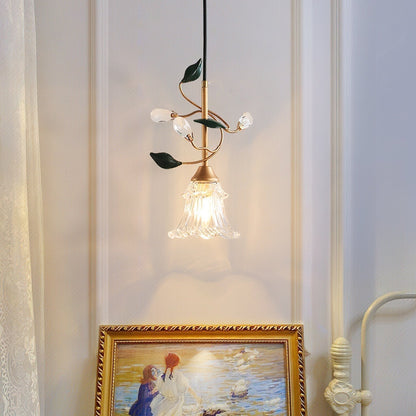 Rustic Floral Hanging Lamp