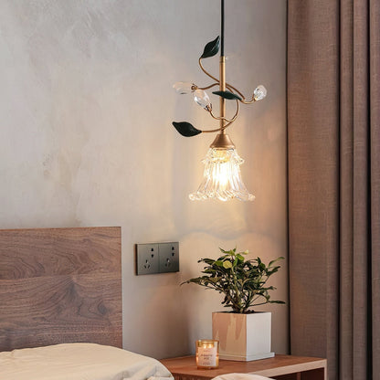 Rustic Floral Hanging Lamp