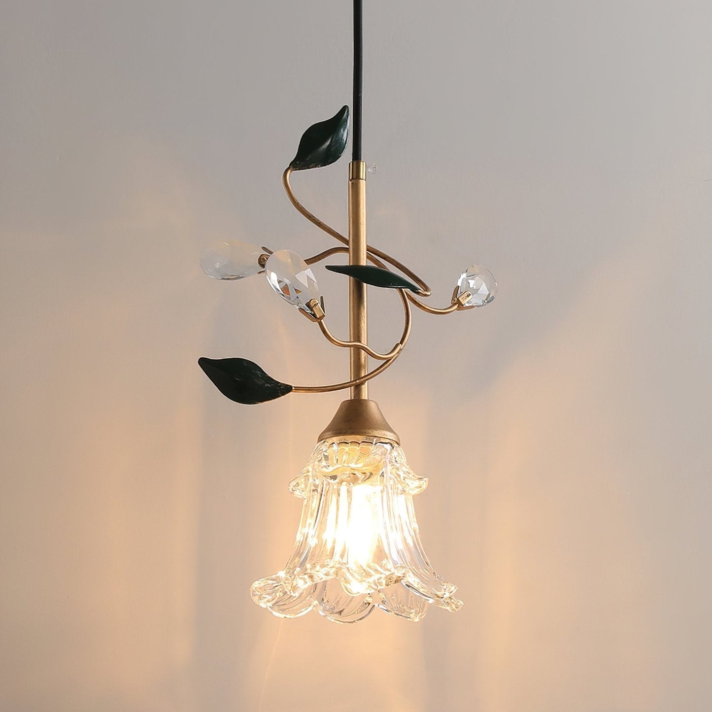 Rustic Floral Hanging Lamp