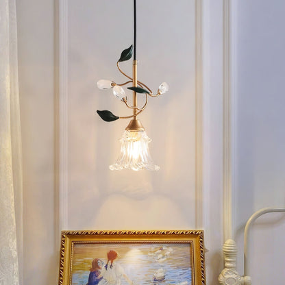 Rustic Floral Hanging Lamp