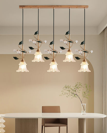 Rustic Floral Hanging Lamp