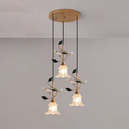 Rustic Floral Hanging Lamp