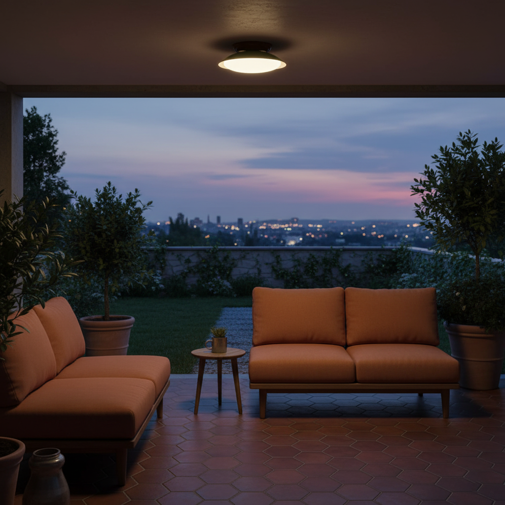 Modern Round LED Bathroom Ceiling Light Fixture