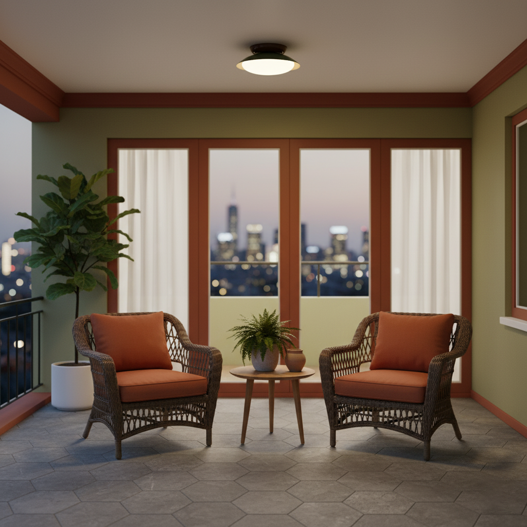 Modern Round LED Bathroom Ceiling Light Fixture