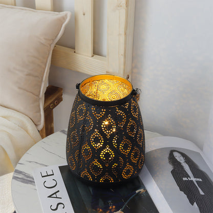 Contemporary Black Metal Portable Table Light