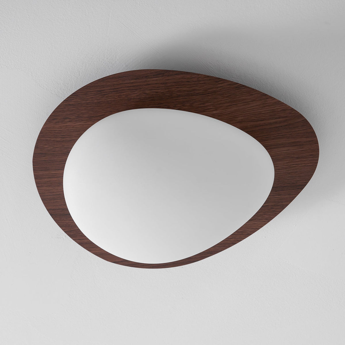 Compact LED Ceiling Lamp 12W Wooden Flush Mount
