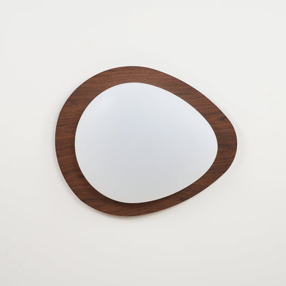 Compact LED Ceiling Lamp 12W Wooden Flush Mount