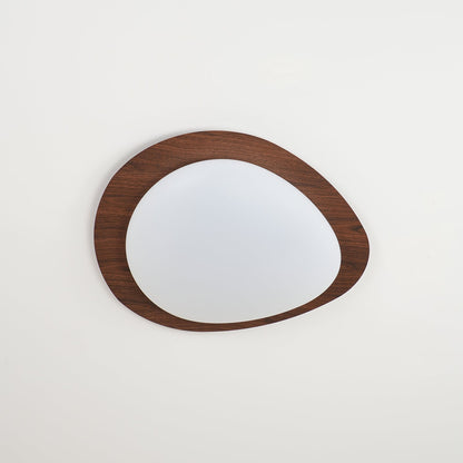 Compact LED Ceiling Lamp 12W Wooden Flush Mount