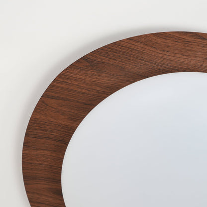 Compact LED Ceiling Lamp 12W Wooden Flush Mount