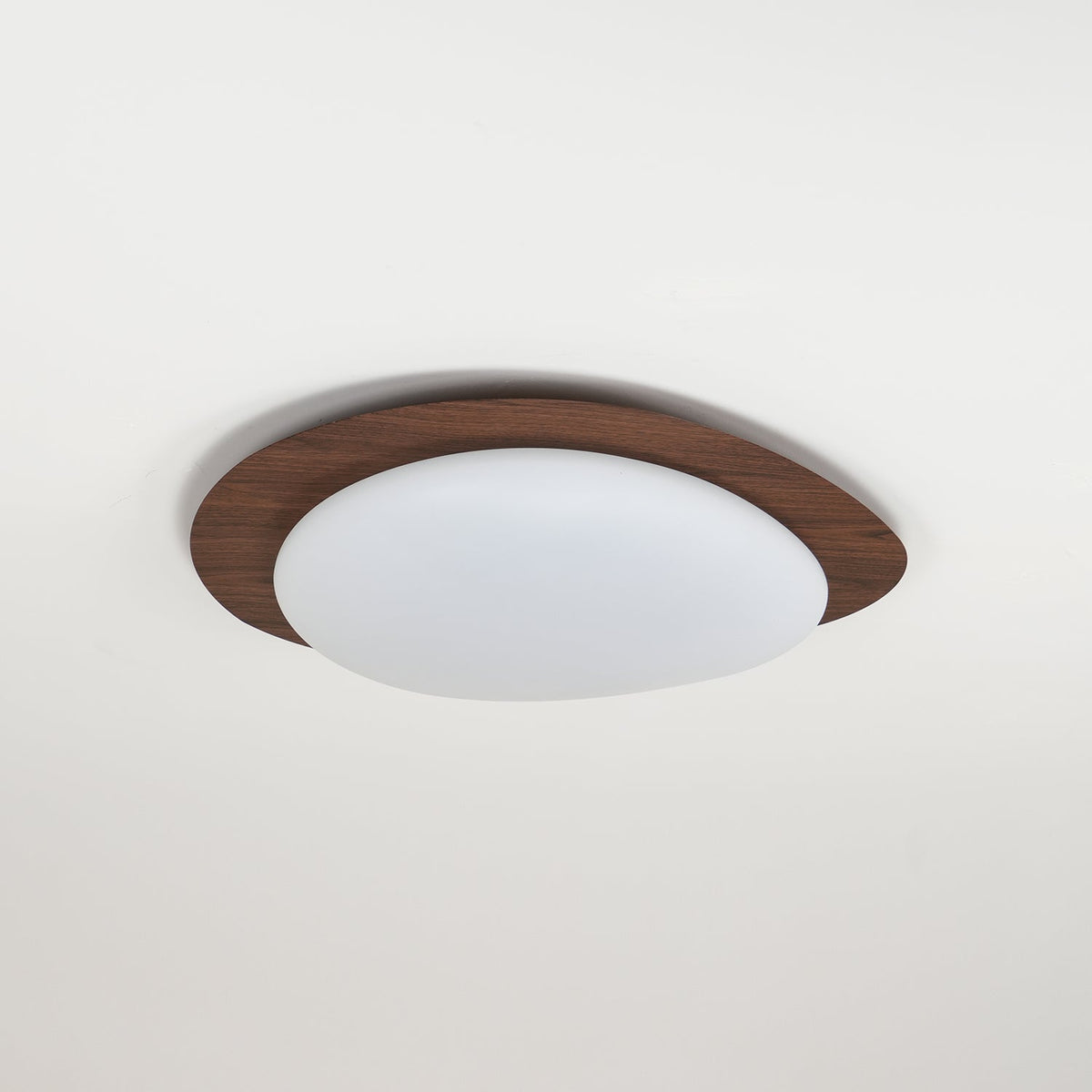 Compact LED Ceiling Lamp 12W Wooden Flush Mount