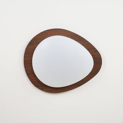 Compact LED Ceiling Lamp 12W Wooden Flush Mount