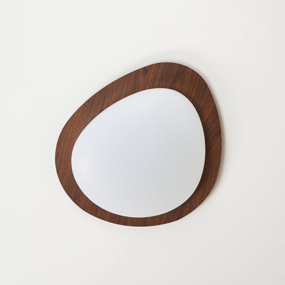 Compact LED Ceiling Lamp 12W Wooden Flush Mount