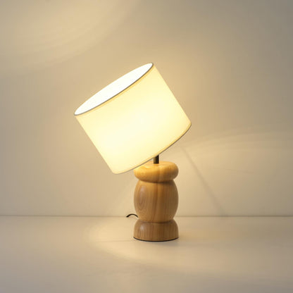 Natural Wood Desk Table Lamp