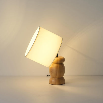Natural Wood Desk Table Lamp